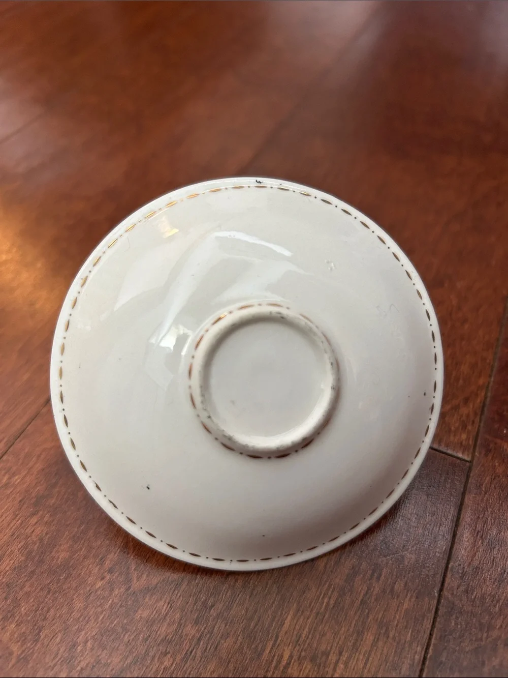 Pink and Gold Ceramic Ring Stand Jewelry Dish